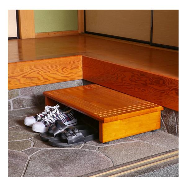 玄関台 幅60cm 60-35135 不二貿易 介護 踏台 踏み台 木製 転倒防止 ステップ 介護用品 | 不二貿易 | 01