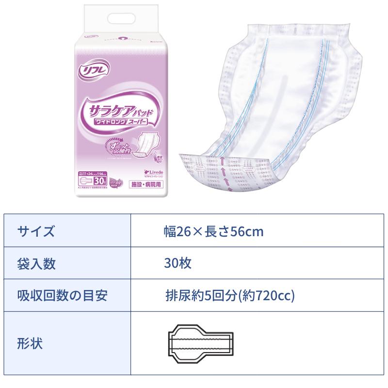 リフレ サラケアパッド 1ケース 8袋 業務用 パッドタイプ ワイドロング