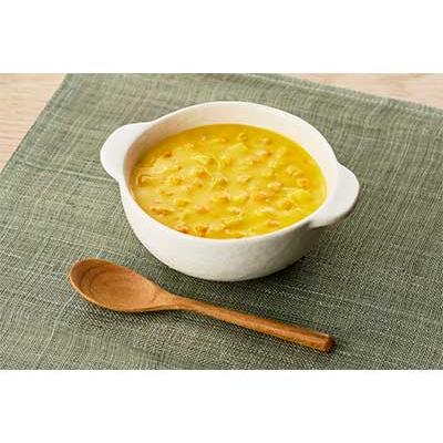 介護食 レトルト やわらか食 まんぷく日和 かぼちゃのクリームスープ 100g アサヒグループ食品 ムース食 ミキサー食 舌でつぶせる 区分3 介護食品 おかず 嚥下食 | アサヒグループ食品 | 01