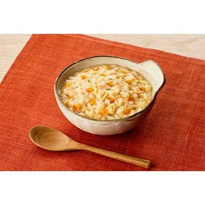 介護食 レトルト やわらか食 まんぷく日和 かに雑炊 100g アサヒグループ食品 ムース食 ミキサー食 舌でつぶせる 区分3 介護食品 おかず 嚥下食 | アサヒグループ食品 | 01