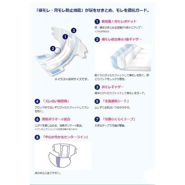 (M、L：メーカー欠品中、入荷待ち) 介護用 オムツ 大人用紙おむつ ライフリー 横モレ安心テープ止め S〜LL ユニ・チャーム 介護用品｜ekaigoshop｜04