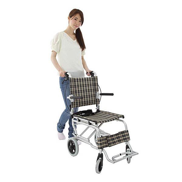 介助型 車椅子 AR-032 楽々健株式会社 (介助式 軽量 アルミ製