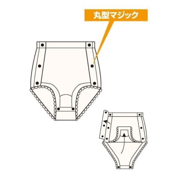 ワンタッチ肌着 婦人用ショーツ 両横下開き No.57 M L 神戸生絲 (介護 肌着) 介護用品 |  | 03