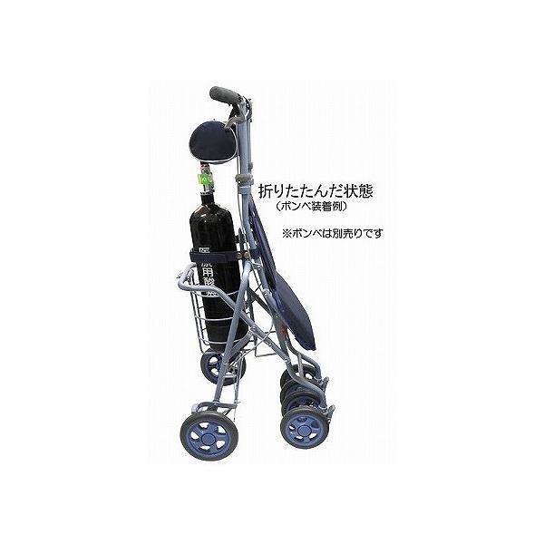 島製作所　シニアアシストカー 代引き不可) シルバーカー シニア 散歩 おしゃれ サニー酸素ボンベカー
