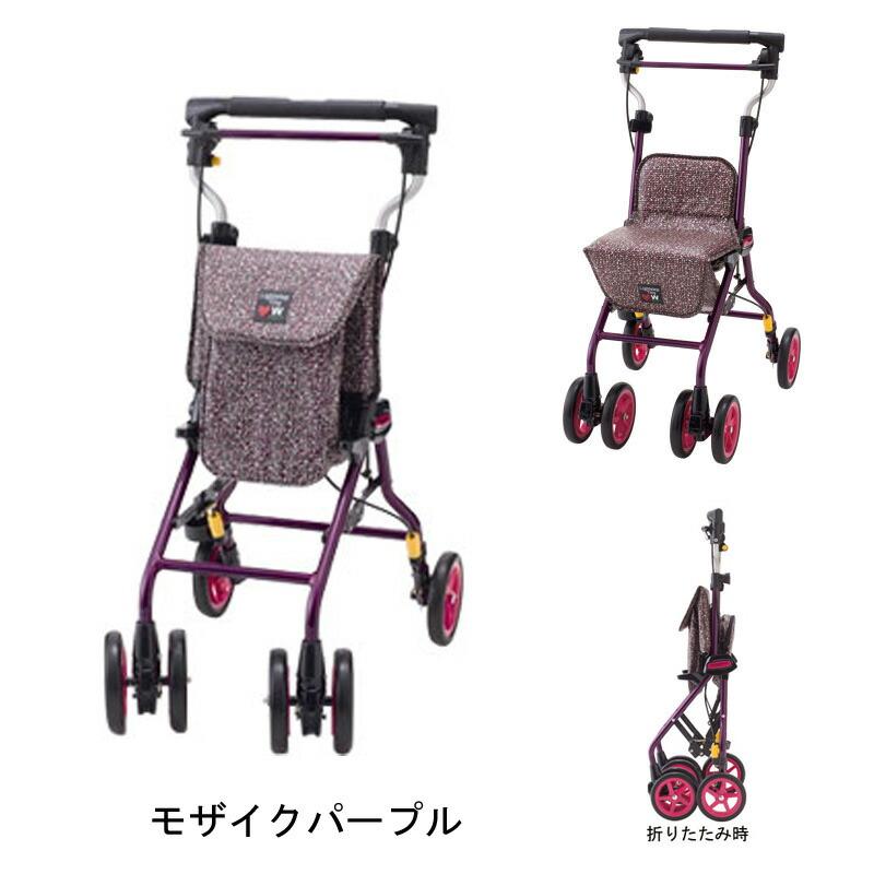 ウィズワン ライトステップタイニーWヌーボー シルバーカー 折りたたみ