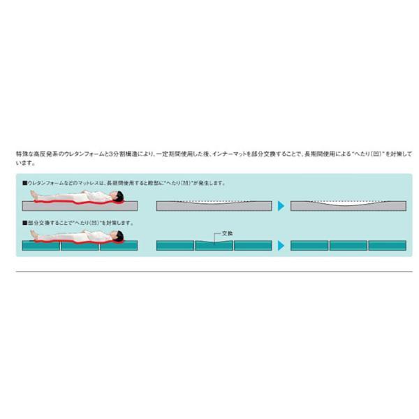 (代引き不可) 静止型マットレス テルサ 防水・清拭消毒タイプ ショート MTLS1291S　幅91cm モルテン (介護 マットレス リバーシブル) 介護用品｜ekaigoshop｜04