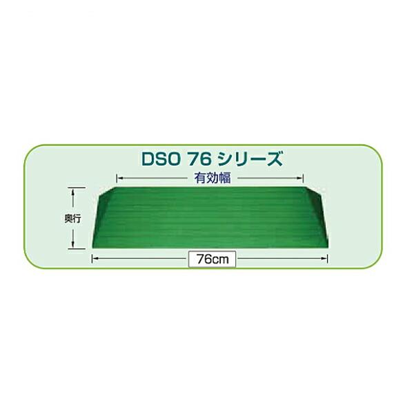 段差解消スロープ ダイヤスロープ屋外用 DSO76シリーズ DSO-76-90 (幅 