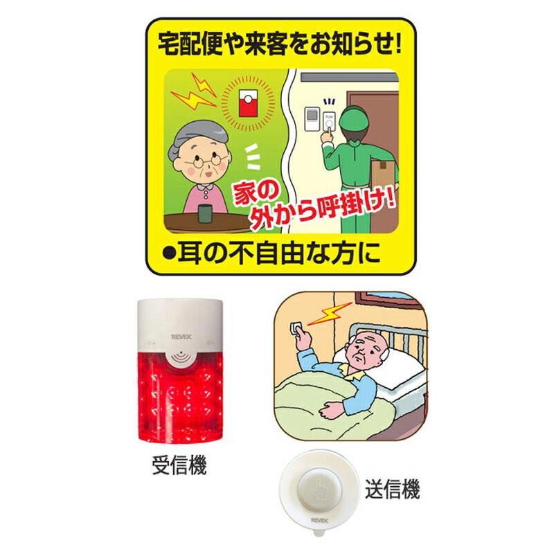 防水型押しボタン ピカフラッシュチャイムセット XP4010A リーベックス 介護 呼び出し コール  介護用品 |  | 01