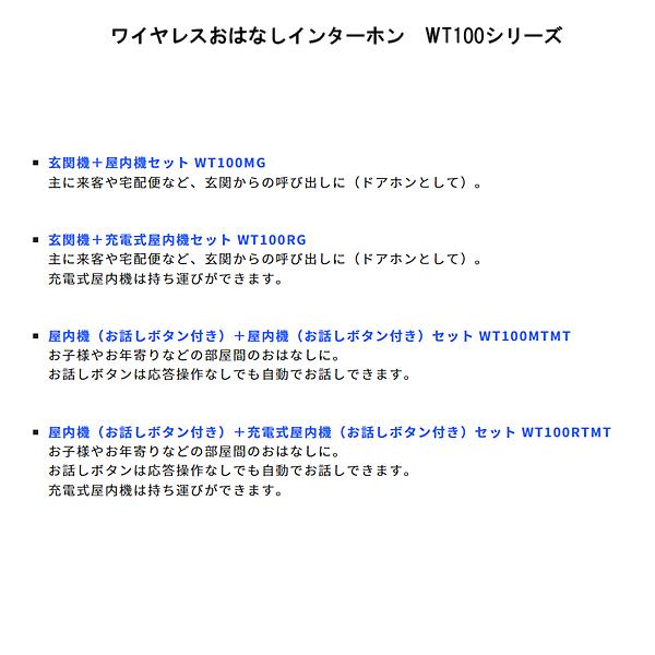 ワイヤレスおはなしインターホン 玄関機＋屋内機セット WT100MG ナカバヤシ リーベックス事業部 介護 コミュニケーション 介護用品 |  | 03