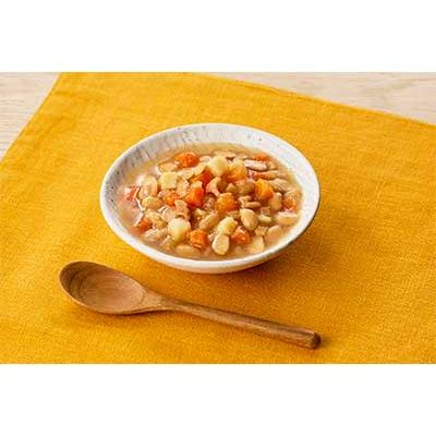 介護食 レトルト やわらか食 まんぷく日和 根菜とふっくら大豆の煮物 100g アサヒグループ食品 ムース食 ミキサー食 歯ぐきでつぶせる 区分2 介護食品 おかず | アサヒグループ食品 | 01