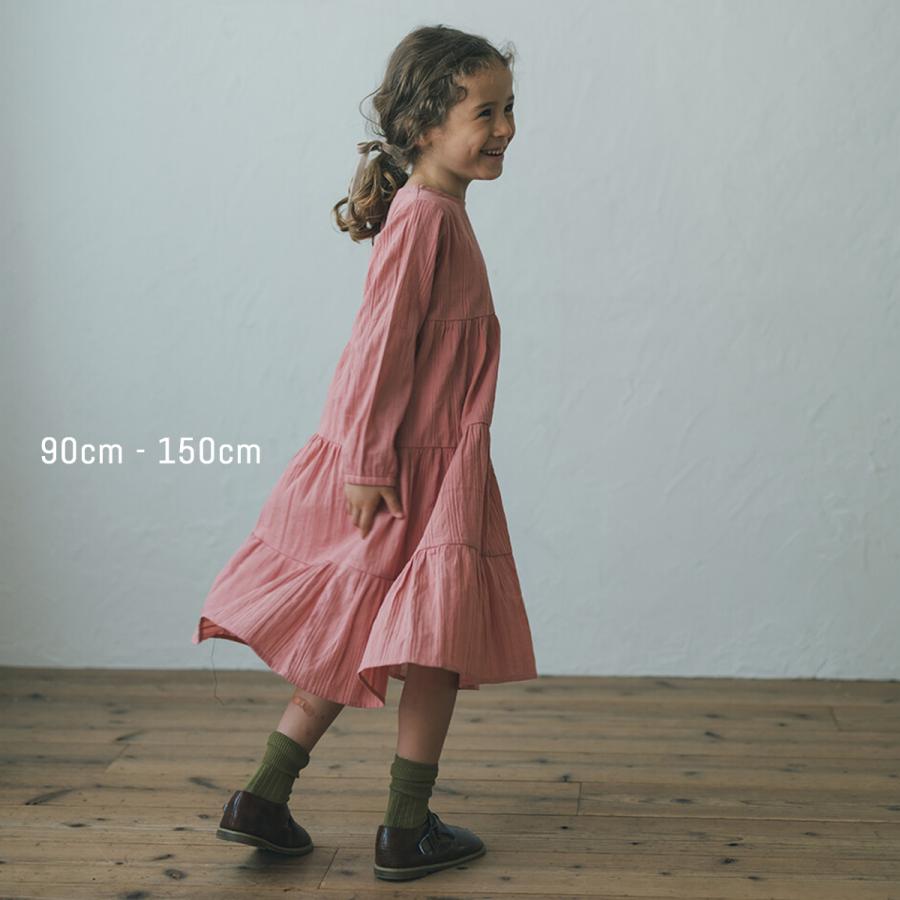 ティアード ワンピース ガーリー ナチュラル ガーゼ ピンク 無地 女の子 ベビー キッズ ギフト プレゼント ベビー服 子供服 70 80 90 100 110 1 130 140 150 Rzawop01 Lanlon Rabbit 通販 Yahoo ショッピング