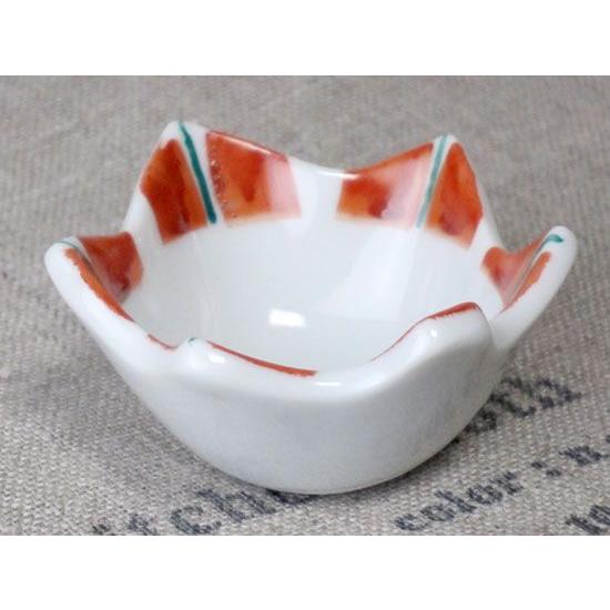 小鉢 珍味入 もみじ型小鉢 国産 赤絵 可愛い 小さい 食洗機対応 レンジ 
