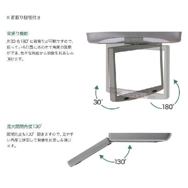12インチ フリップダウンモニター フリップダウンモニター 12インチ リアモニター LEDルームライト
