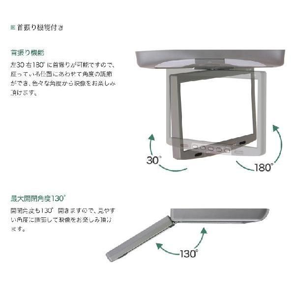 フリップダウンモニター 12インチ リアモニター LEDルームライト｜ekisyououkoku｜05