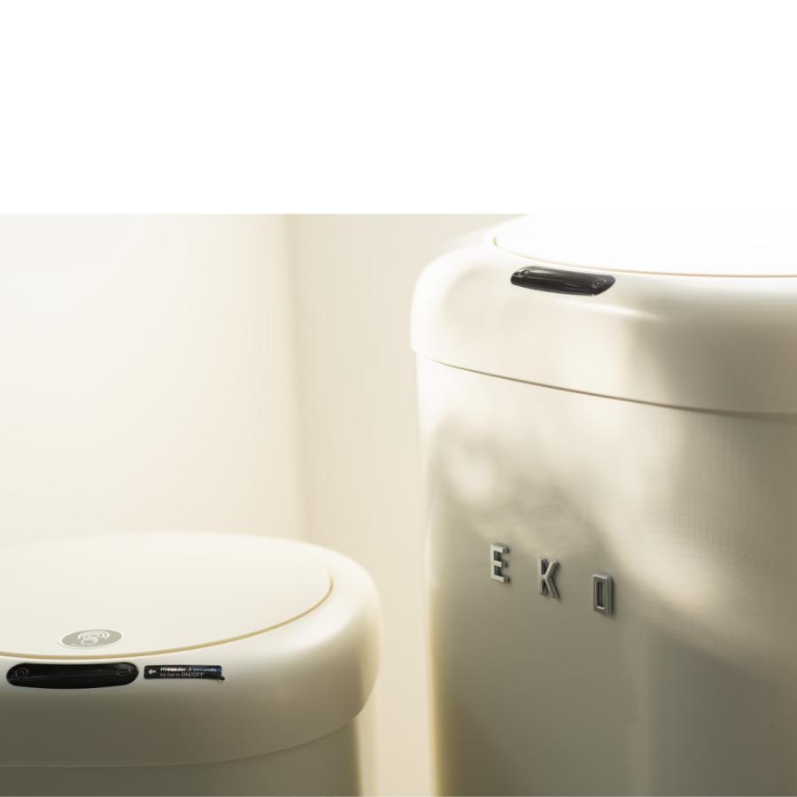 レトロデザイン　EKO　自動開閉　ステンレス　おしゃれ　しずか　スマートセンサー　28L　ヴィンテージ　インナーリング　電動　ごみ箱　省エネ_6