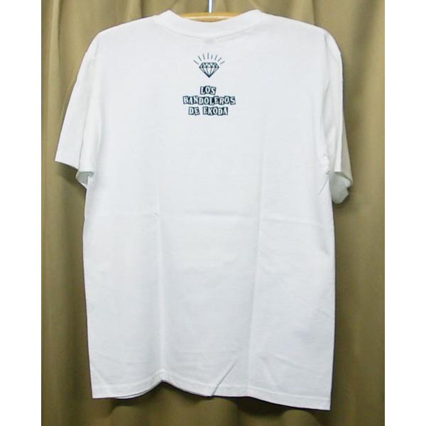 スカル柄 Tシャツ/PCB2 半袖Tシャツ/ホワイト×ブラック/LBDE/T shirts｜ekodanosanzoku｜03