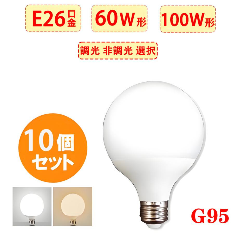 慧光（エコウ） LED電球 E26 G95 ボール電球 60W相当 100W相当 ボール