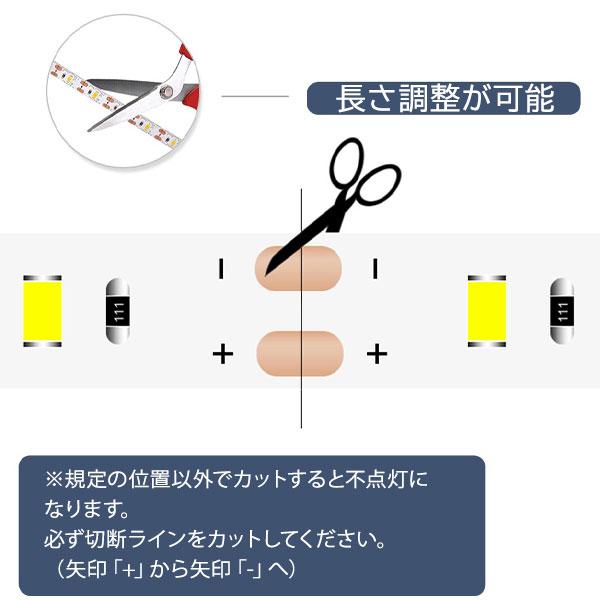 LEDテープ　カット位置 LEDラインテープのカット・配線加工方法｜ジェイダブルシステム