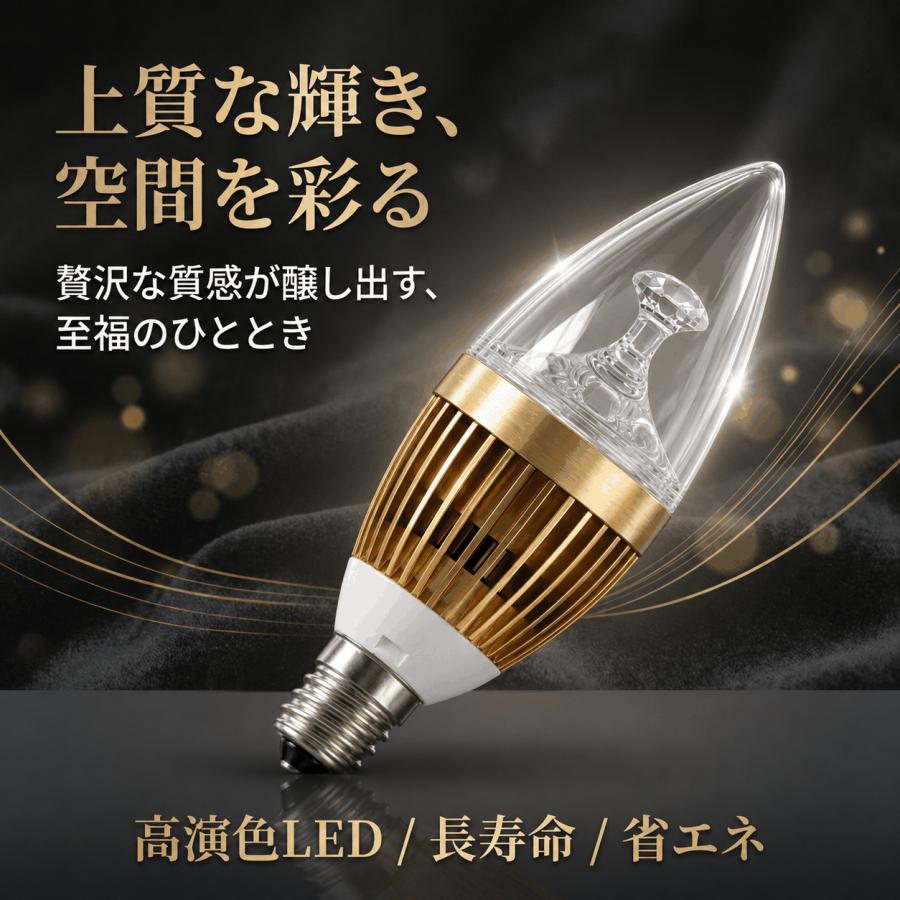 慧光（エコウ） LED電球 シャンデリア球 2個セット E17/E14/E12 選択