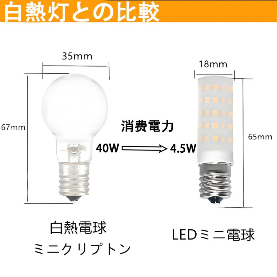 慧光（エコウ） LED電球 E17 2個セット ミニクリプトン 40W相当 4.5W