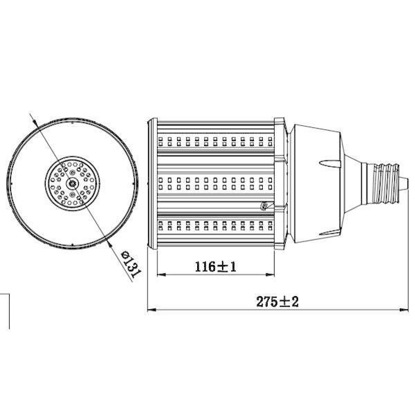 LED 水銀ランプ 400W水銀灯相当 LEDコーンライト 防水E39 LED電球100W 15000LM 昼白色  E39-conel-100w｜ekou｜02