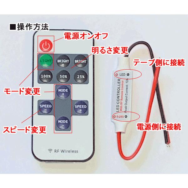 Ledテープライトコントローラ リモコン付 12v用 単色ledテープライト用 調光 点滅 オンオフ Ledイルミネーション Rf 3528 Ctrl Rf 3528 Ctrl 恵光 通販 Yahoo ショッピング