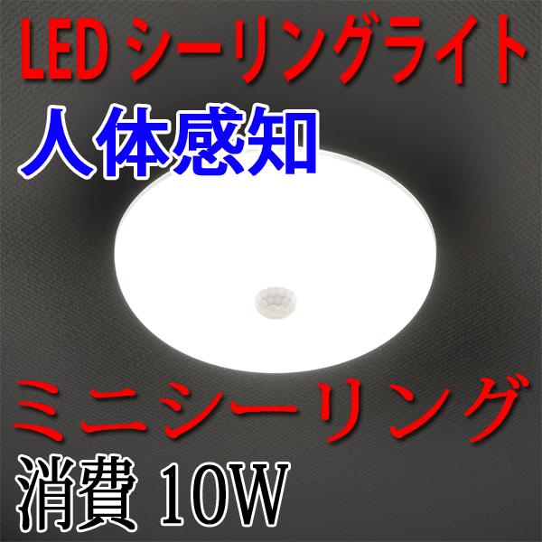 LEDシーリングライト  人感センサー付き小型 天井照明 自動 コンパクト 廊下 階段 昼光色 電球色 色選択  SCLG-10W-X｜ekou｜05