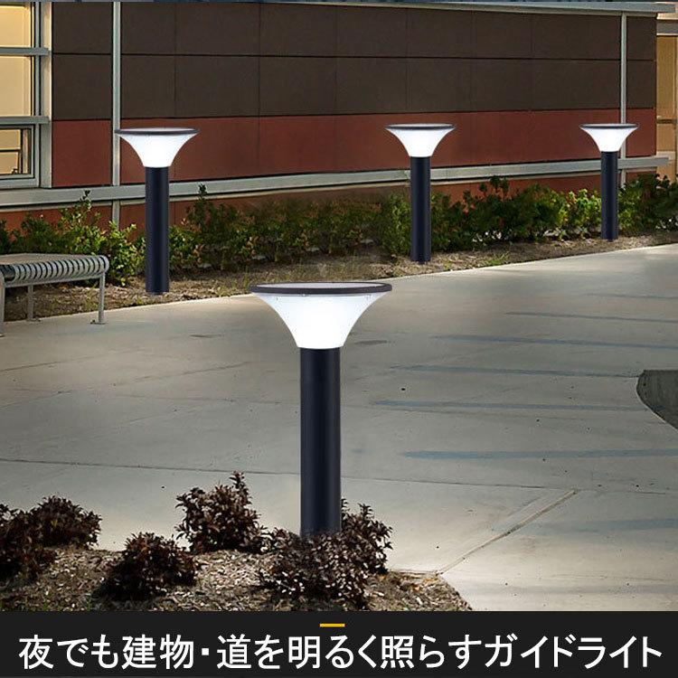 LEDソーラーライト 4台セット ポールライト 埋め込み式 庭園灯 自動