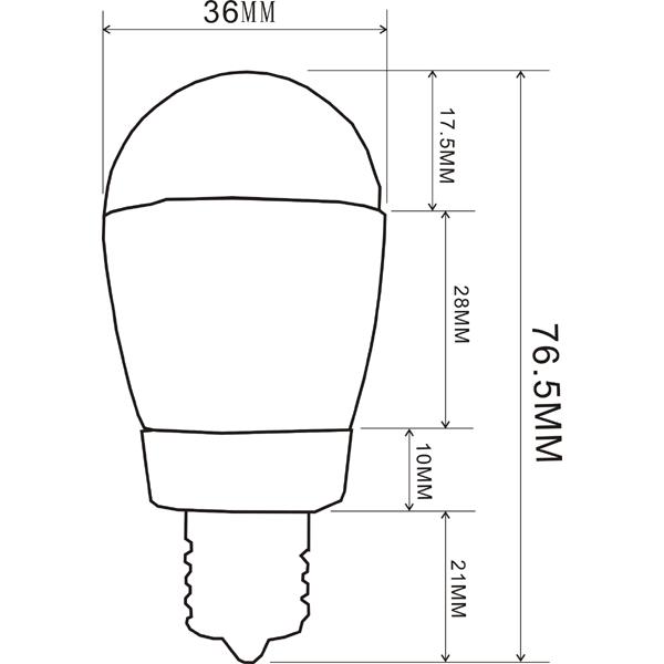 慧光（エコウ） LED電球 E17 ミニクリプトン 30W相当 3W 340LM LED