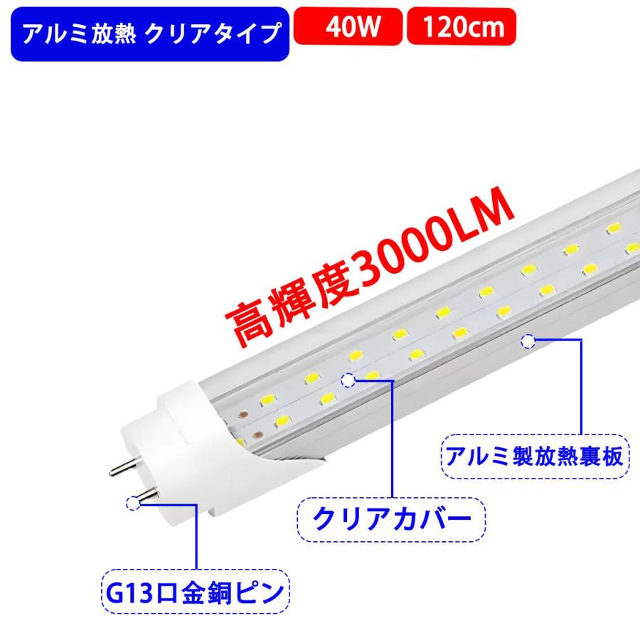 慧光（エコウ） LED蛍光灯 40w型 高輝度3000LM 省電力 グロー式器具