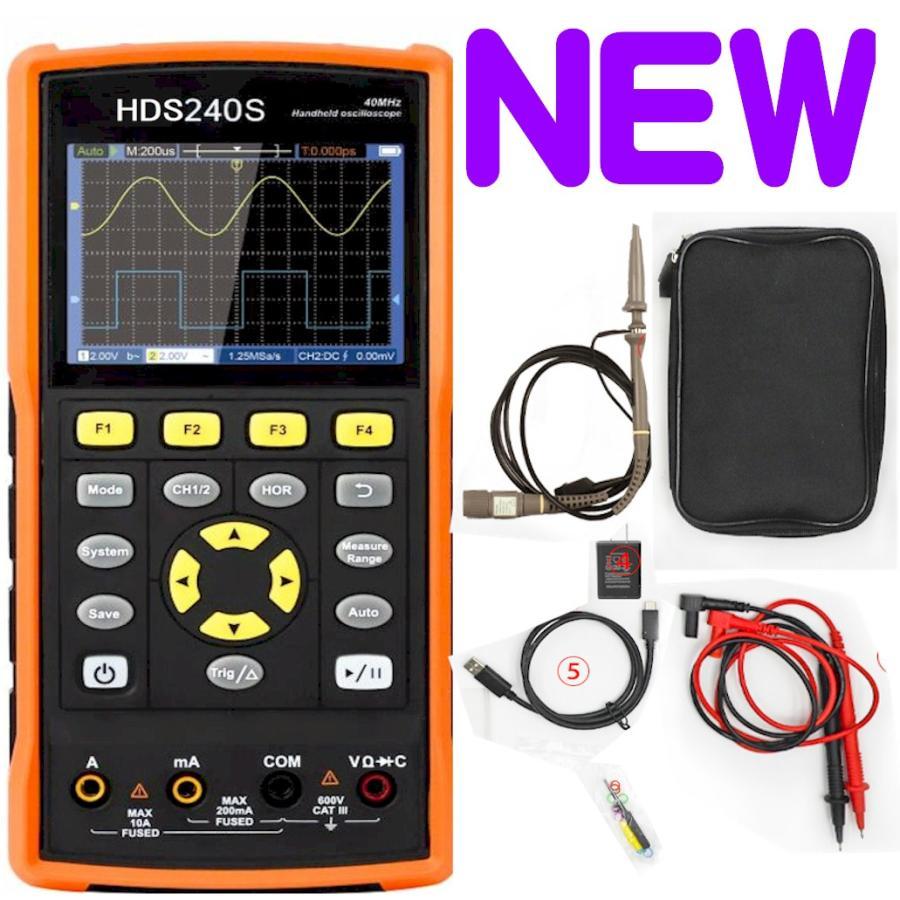 2CH ハンドヘルド デジタルオシロスコープ 40MHz 70MHz 100MHz DMMマルチメーター 任意波形発生器 HDS240S