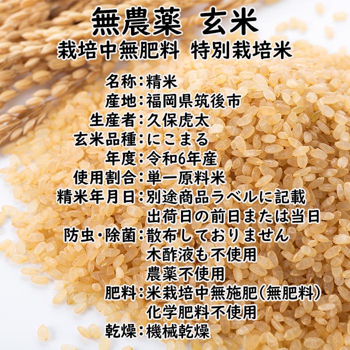 無農薬 玄米 10Kg 栽培中 無肥料 特別栽培米 筑後久保農園 令和6 無農薬 玄米 10Kg 栽培中 無肥料 特別栽培米 筑後久保農園 令和6