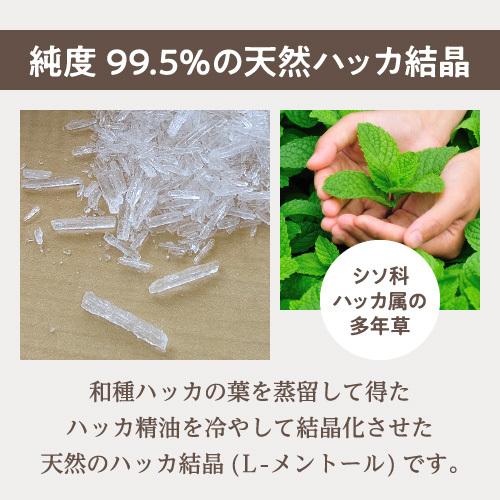 ハッカ 結晶 天然 L-メントール 高純度 100g 日本製 メンタクリスタル ハッカ油 メントールクリスタル ハッカ水晶 | メンタオイル100 | 06