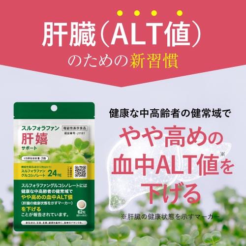 エクセレントメディカル スルフォラファン サプリ やや高めの ALT値を