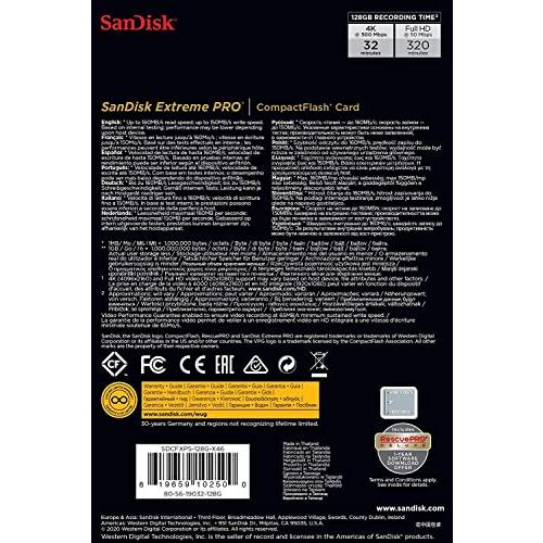 SanDisk Extreme PRO コンパクトフラッシュ 128GB 160MB/s 1067倍速 SDCFXPS-128G-X46 