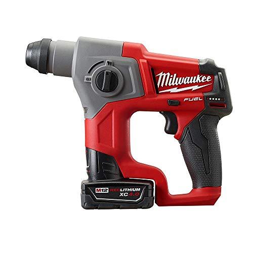 MILWAUKEE　M12　FUEL　Rotary　4.0Ah　SDS-Plus　Lithium-Ion　Hammer　Brushless　Kit　Cordless　2416-21XC　12-Volt　in.