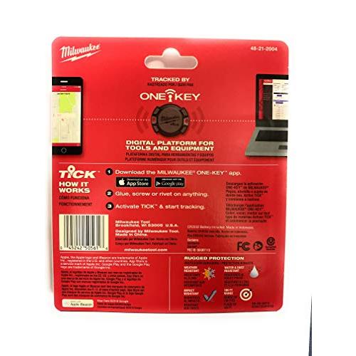 Milwaukee　48-21-2004　One-Key　Tick　Tool　(4　pack)　and　Equipment　Tracker