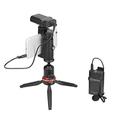 BOYA by-WM4 Pro Wireless Lavalier Microphone System 2.4G Clip-on Interview Podcast Microphone for Smartphone DSLR Camera Camcorder PC Tiktok YouTube V Microphone