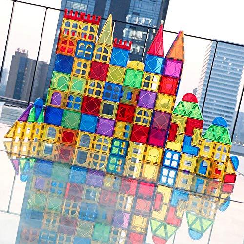 Magblock マグネットブロック 115個 マグネットタイル 組み立てブロック 子供用 おもちゃ マグネット玩具セット 3D組み立てブロック 幼児 男の子 女の子用 … 