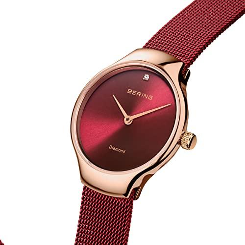 BERING レディース アナログクォーツ チャリティコレクション 腕時計 ステンレススチールストラップ サファイアクリスタル 13326 チャリティ ローズゴールド wp2 