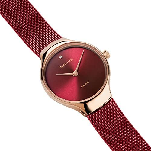 BERING レディース アナログクォーツ チャリティコレクション 腕時計 ステンレススチールストラップ サファイアクリスタル 13326 チャリティ ローズゴールド wp2 