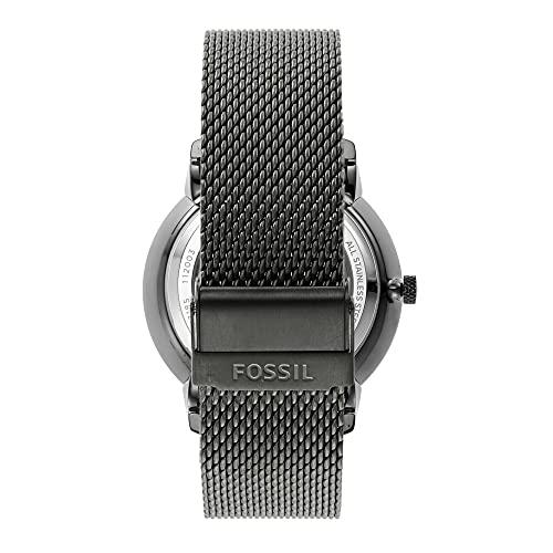 Fossil Mens Neutra Automatic Stainless Steel Mesh Three-Hand