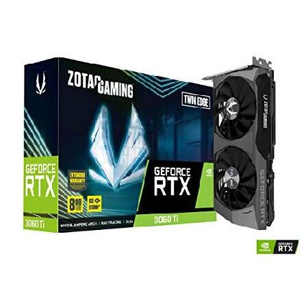 ZOTAC Gaming GeForce RTX 3060 Ti Twin Edge 8GB GDDR6 256ビット 14Gbps PCIE 4.0 ゲーミンググラフィックスカード IceStorm 2.0 アドバンスドクーリング アク