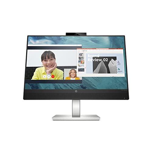 HP M24 Webcam-Monitor 1080p IPS Display 75Hz Refresh Rate 23.8 Computer-Screen 5MP-Camera with 2 Mics ＆ Speakers Always-On Blue Light Filter A