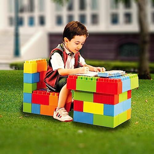 MassBricks Large Blocks for Toddlers - 48 Pieces Giant Building Blocks， Toddler Blocks， Mega Blocks for Kids， Big Building Blocks for Toddlers 1-3 Blocks for Toddlers Building Blocks，