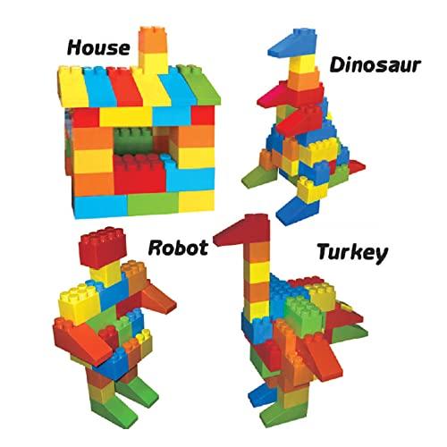 MassBricks Large Blocks for Toddlers - 48 Pieces Giant Building Blocks， Toddler Blocks， Mega Blocks for Kids， Big Building Blocks for Toddlers 1-3 Blocks for Toddlers Building Blocks，