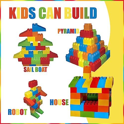MassBricks Large Blocks for Toddlers - 48 Pieces Giant Building Blocks， Toddler Blocks， Mega Blocks for Kids， Big Building Blocks for Toddlers 1-3 Blocks for Toddlers Building Blocks，