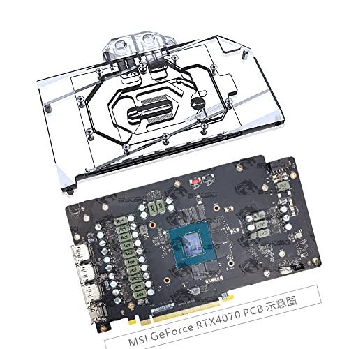 Bykski Copper GPU 水冷ブロック GPU ウォーターブロック グラフィックカード 水冷ブロック MSI GeForce RTX 4070 Ti Gaming Trio 12G (5V ARGB RBW オーラ効果 GPU 水冷ブロック