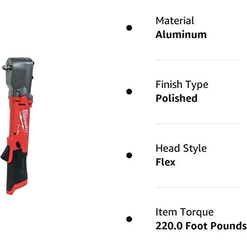 Milwaukee　M12　FUEL　Only)　(Tool　Right　Accessory　Cordless　Ring　Wrench　Angle　Lithium-Ion　Impact　with　8&quot;　Friction