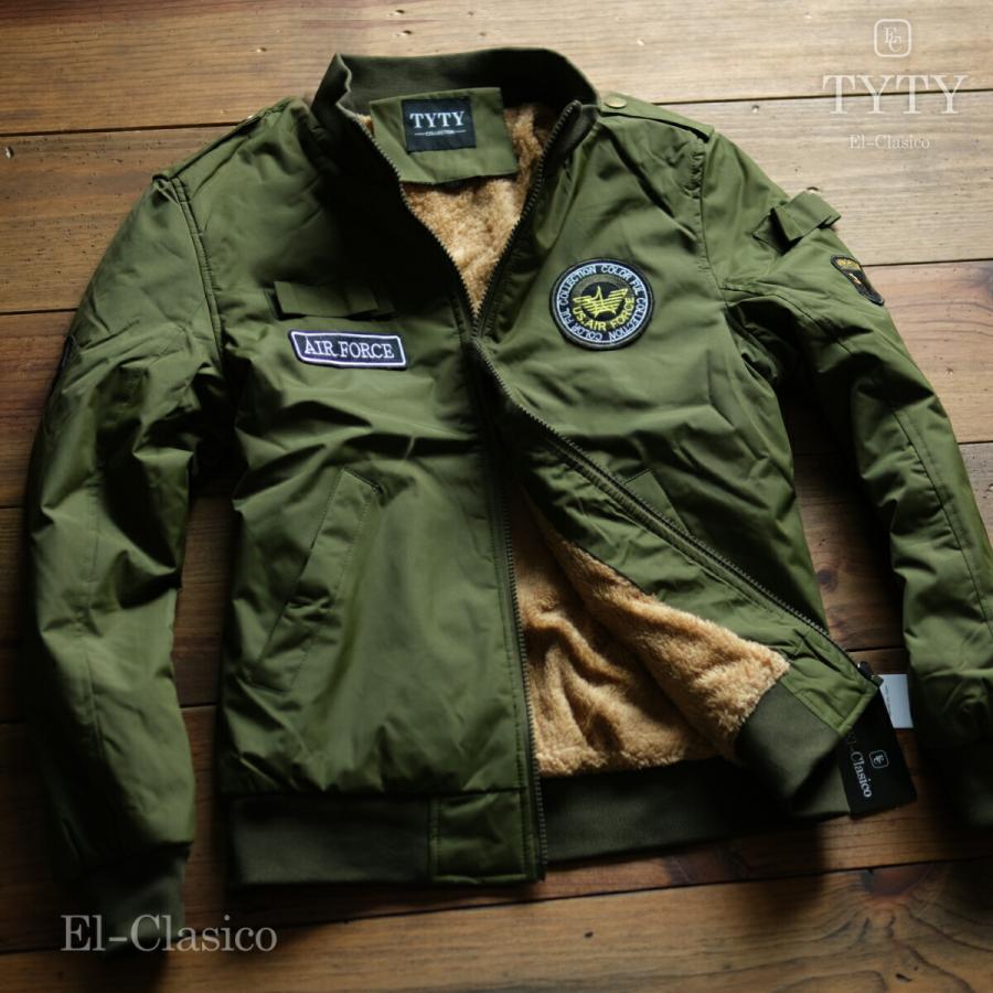 新品*米国□USエアフォース*ボア付き フライトジャケット MA-1 緑